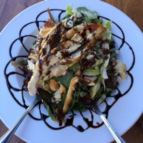 Gluten-free grilled chicken salad from Rosti Tuscan Kitchen